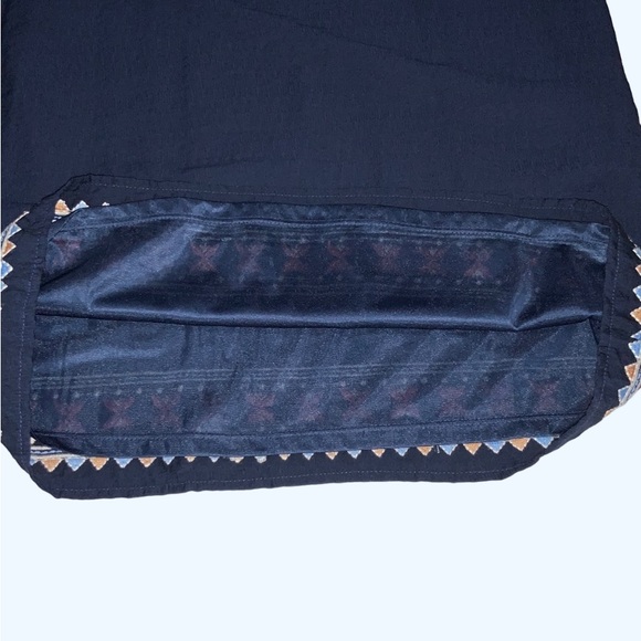 NWT THML - Navy Sleeveless Dress with Embroidery Detail - Picture 12 of 15